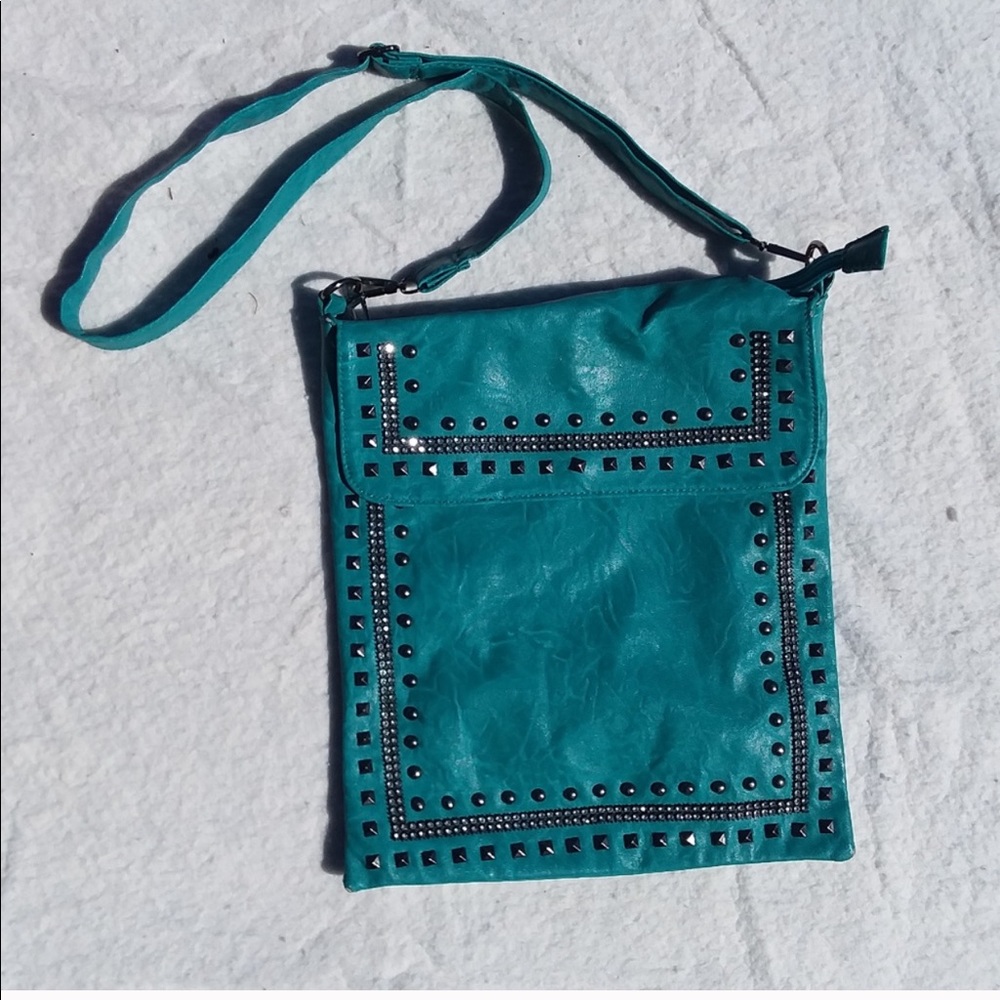 Turquoise cross body bag